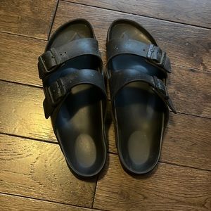 Black Rubber Birkenstock Sandals
